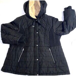 INTL d.e.t.a.i.l.s Women's Zip Front Hooded Parka Winter Coat Jacket 2X